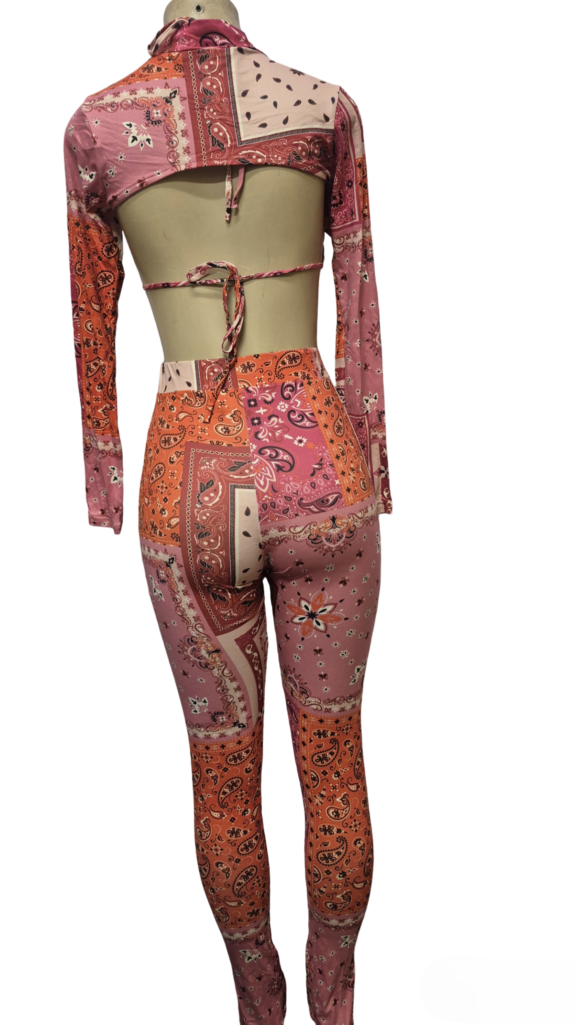Pink Paisley Bandana Print 3-Piece Set