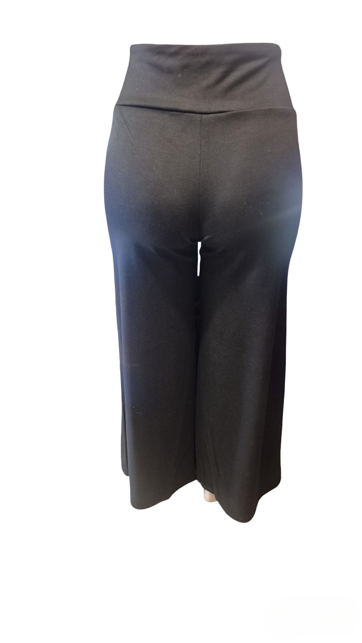 Black Wide-Leg High Waist Pants