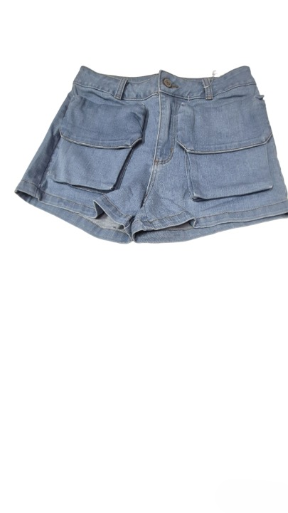 Light Wash Denim Cargo Shorts