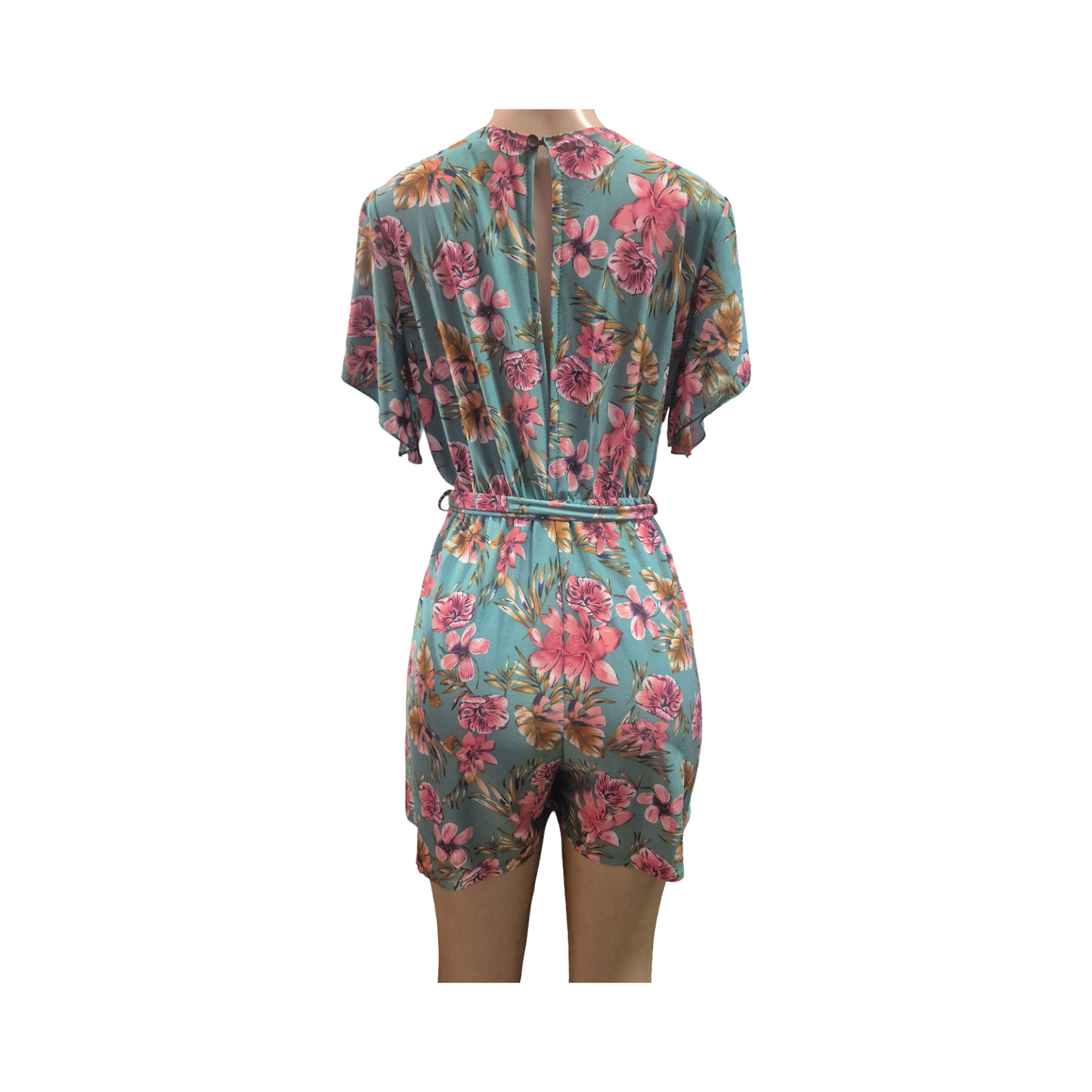 Floral Wrap V-Neck Romper
