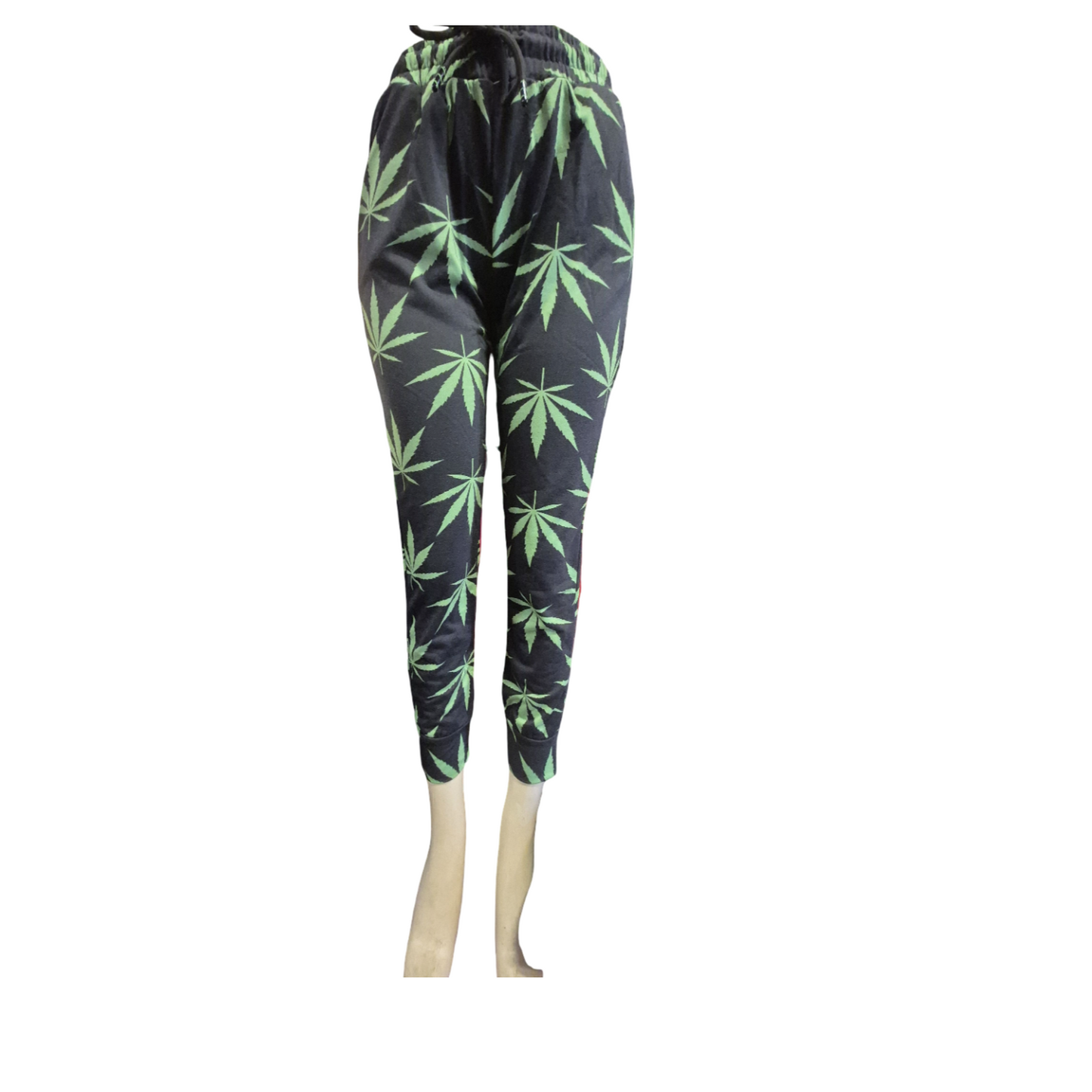 Leaf Print Jogger Pants