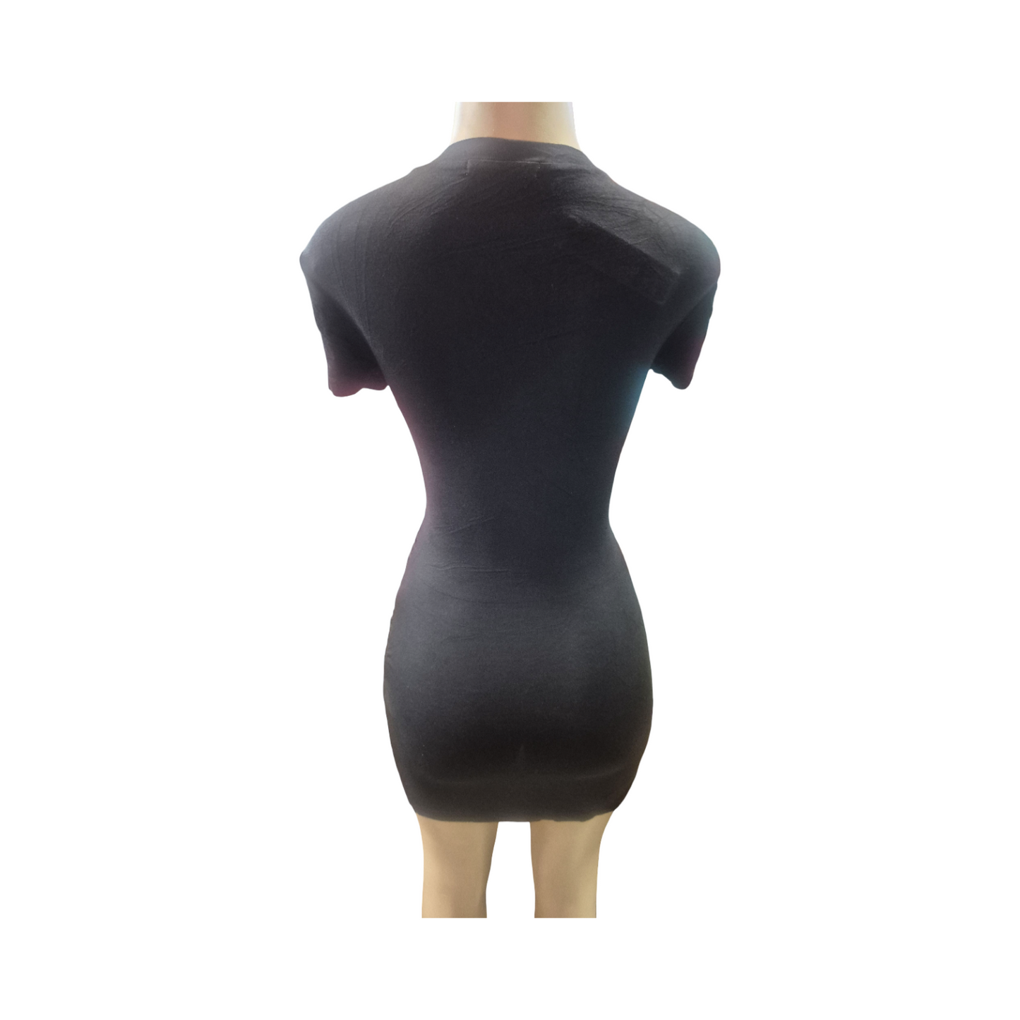 Black Twist-Front Crop Top & Mini Skirt Set
