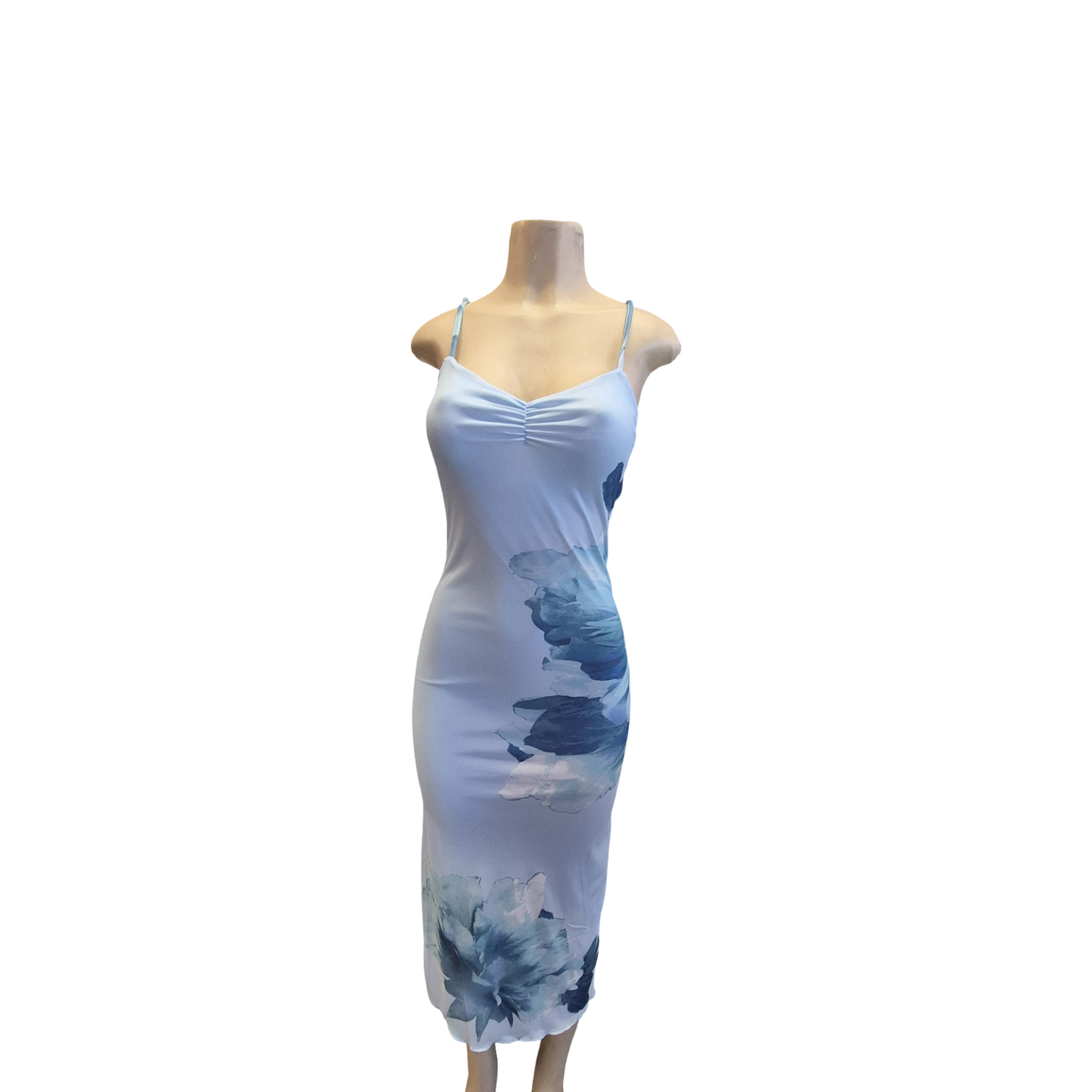 Blue flowered dress