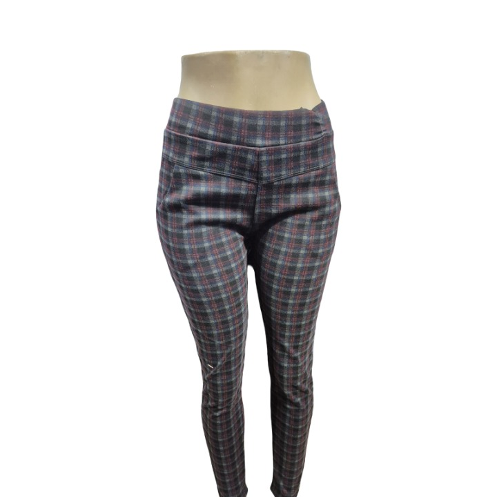 Plaid Slim-Fit Jeggings